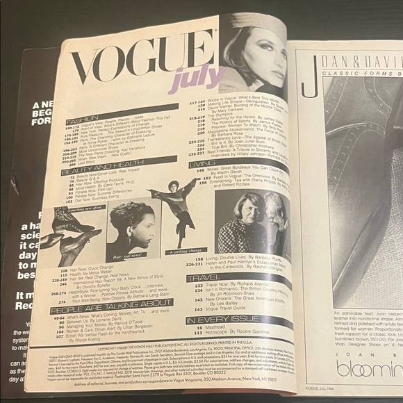 Vogue Magazine - July 1984 - Kim Alexis - Picture 4 of 5